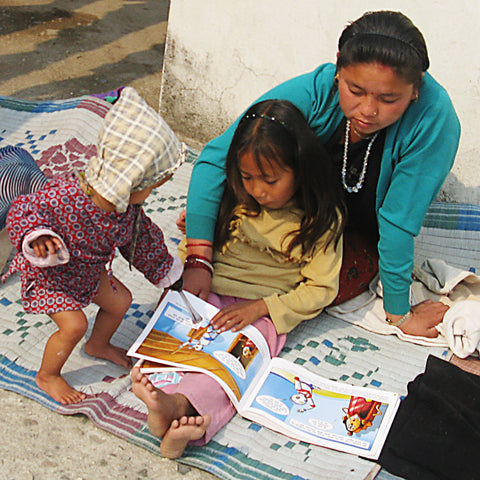 Give a gift that matters: a donation in your friend's name. This gift will provide much-needed educational books for severely emaciated children while they are