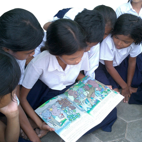 Give a gift that matters: a donation in your friend's name. Your gift will establish a school library that will serve more than 200 children. The first step to